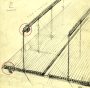 Disegni di Giovanni Francia relativi a un grande impianto lineare Fresnel integrato in un contest urbano (circa 1965, da archivio personale di Francia conservato presso il Museo dell’Industria e del Lavoro di Brescia)
