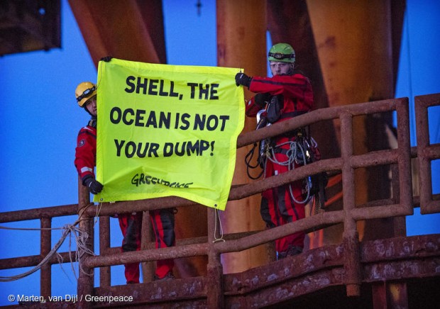 shell greenpeace protesta
