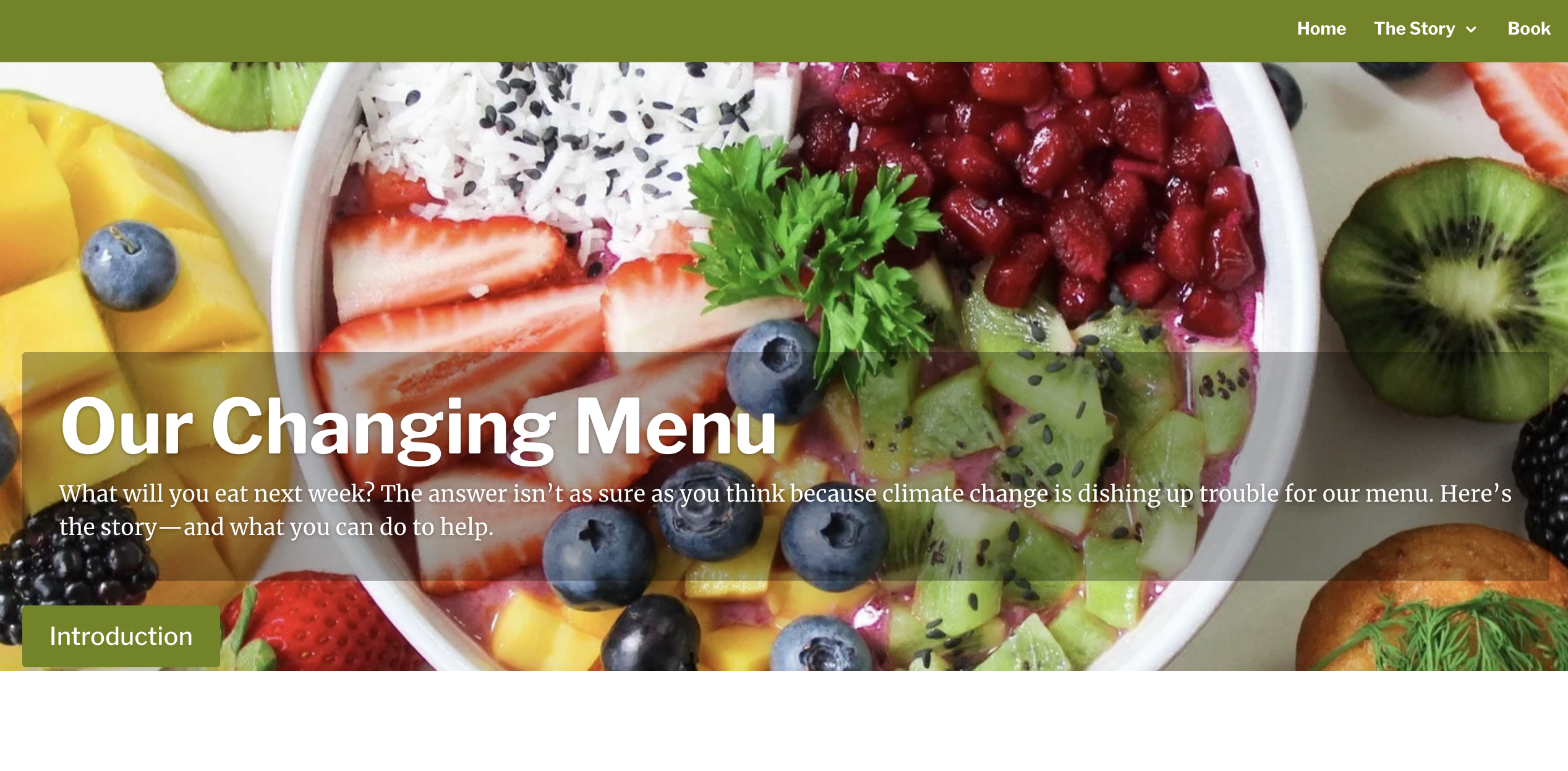 Our Changing Menu