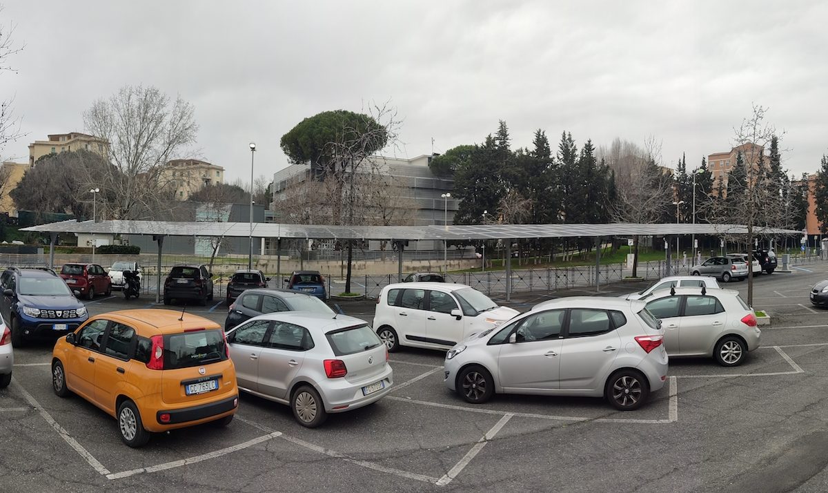 pensiline fotovoltaiche ricarica auto