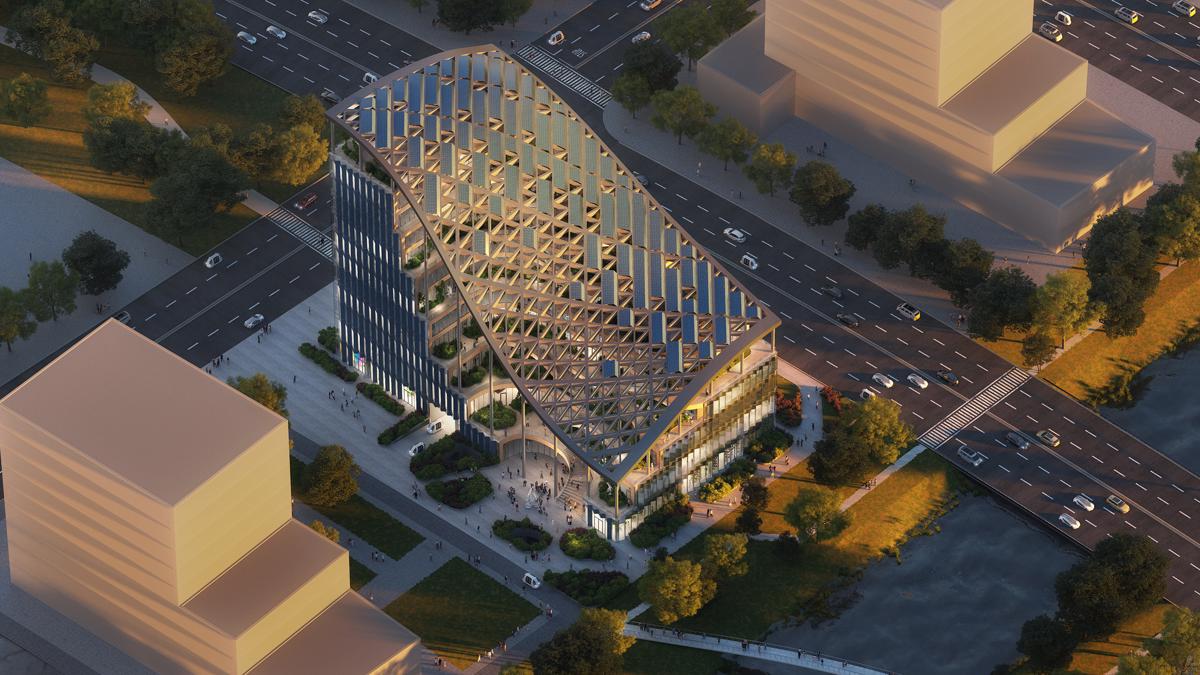 Tetto solare a cascata per il nuovo edificio di MVRDV 