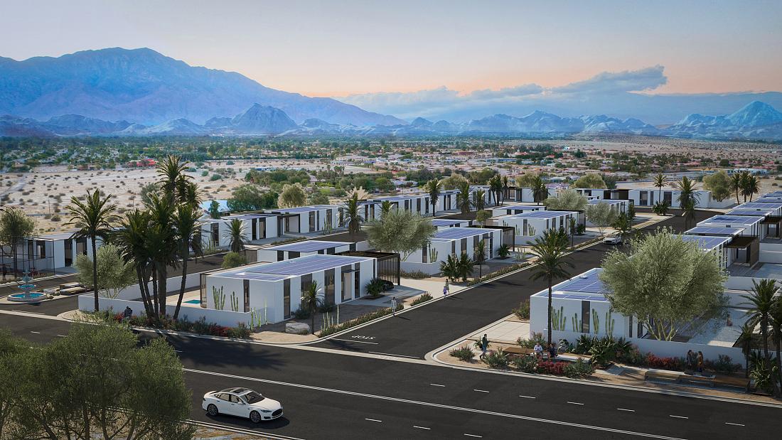Quartiere net-zero energy stampato in 3D - courtesy of Mighty Building