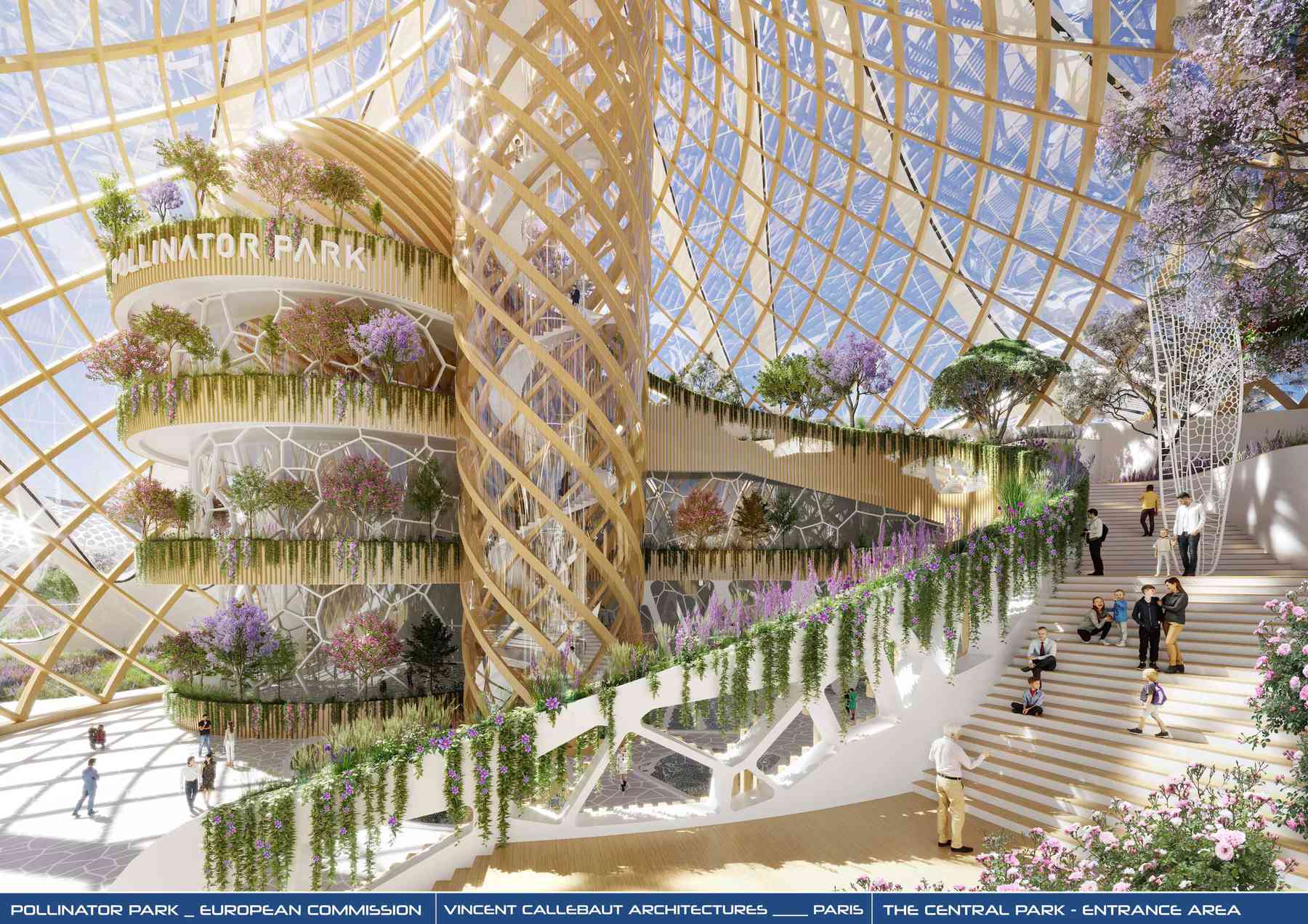 Pollinator Park - credit photo and rendere Vincent Callebaut Architects and European Commission