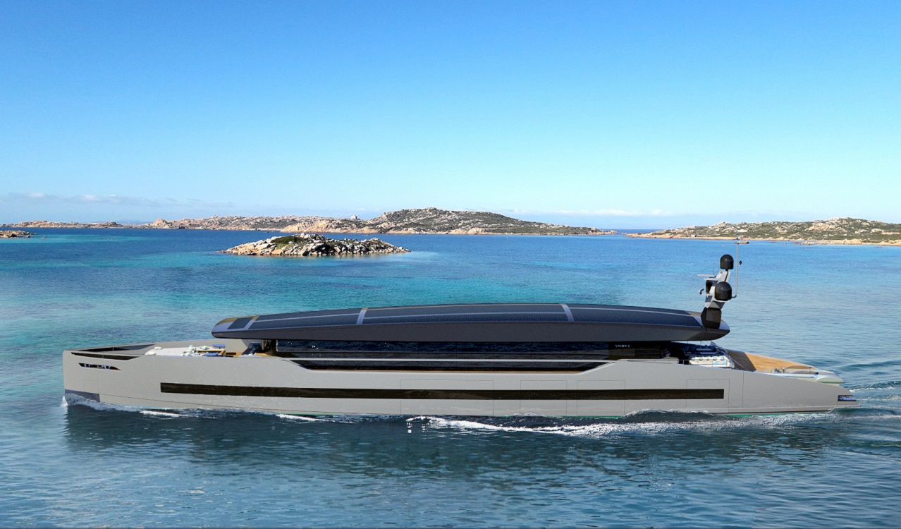 yacht con pannelli solari