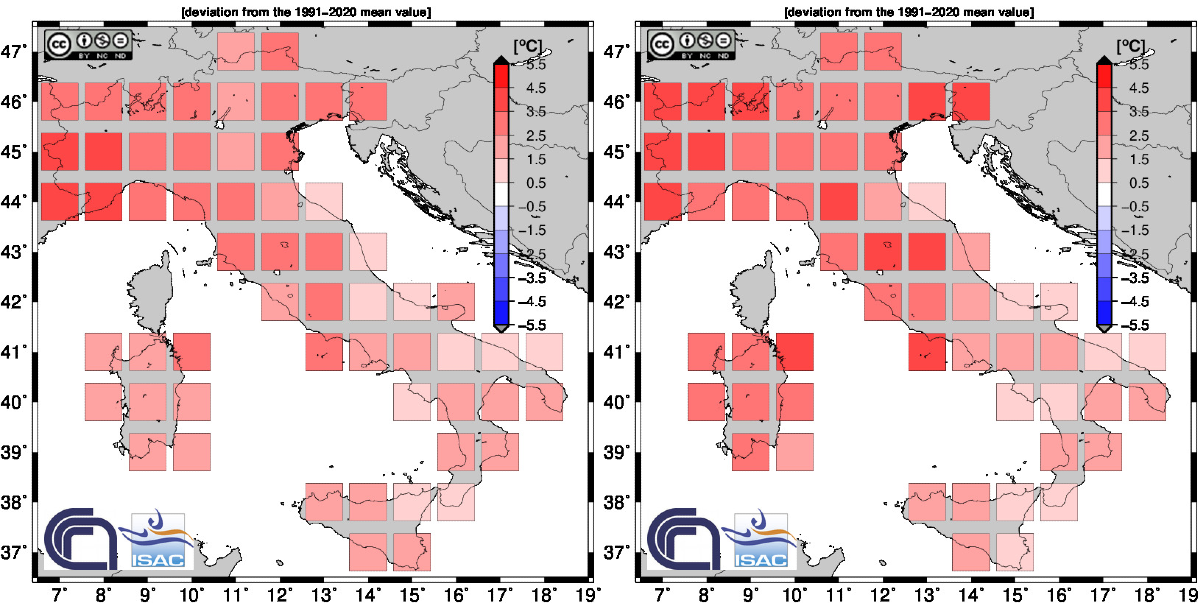 Caldo anomalo: a luglio in Italia +2,26°C di riscaldamento globale
