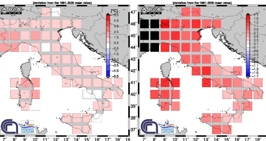 Rinnovabili • Riscaldamento globale in Italia: a novembre ‘solo’ +0,94 gradi