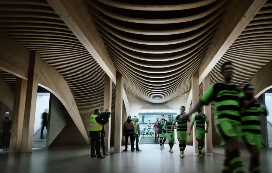 stadio in legno