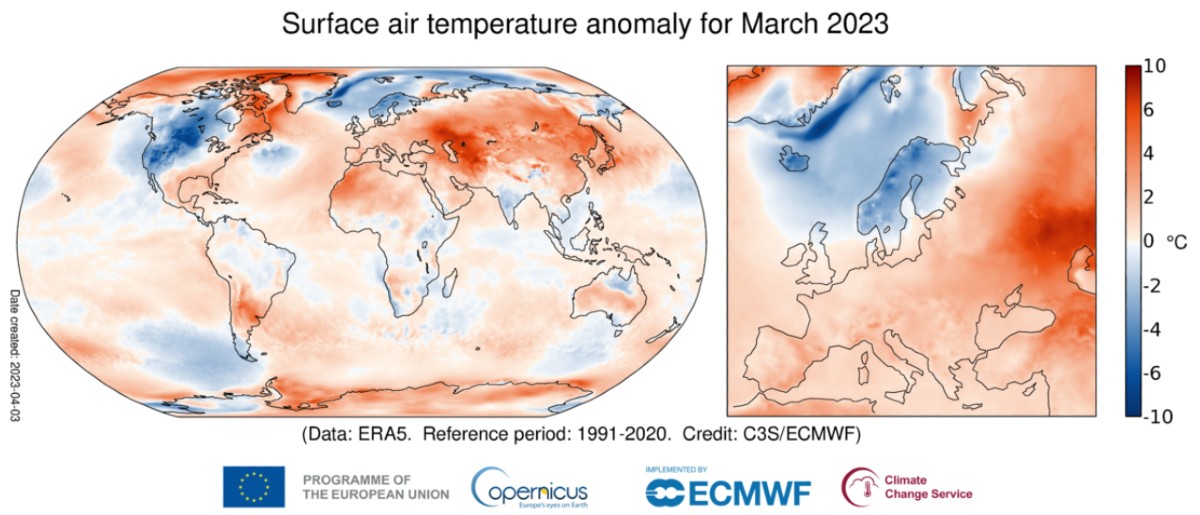 Riscaldamento globale: è stato il 2° marzo più caldo di sempre