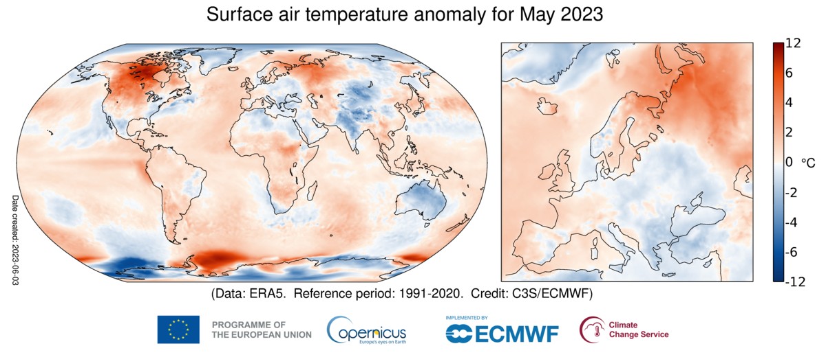 Riscaldamento globale: il 2° maggio più caldo di sempre