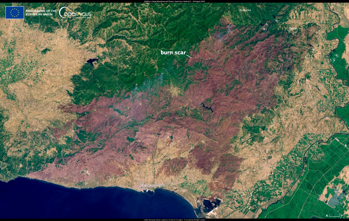 στην Ελλάδα η φωτιά καταστρέφει 810 km2