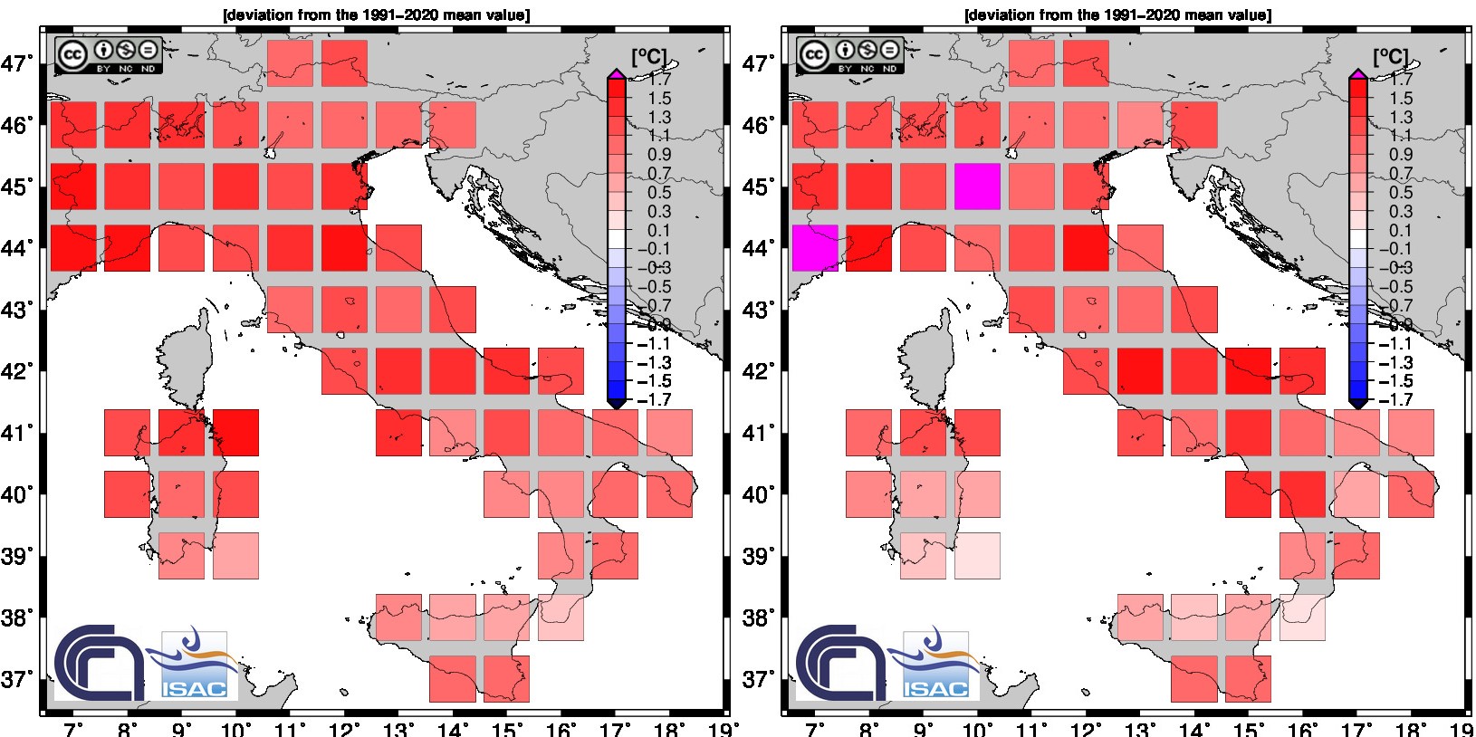 Riscaldamento globale Italia 2023: +1,12°C, è il 2° anno più caldo