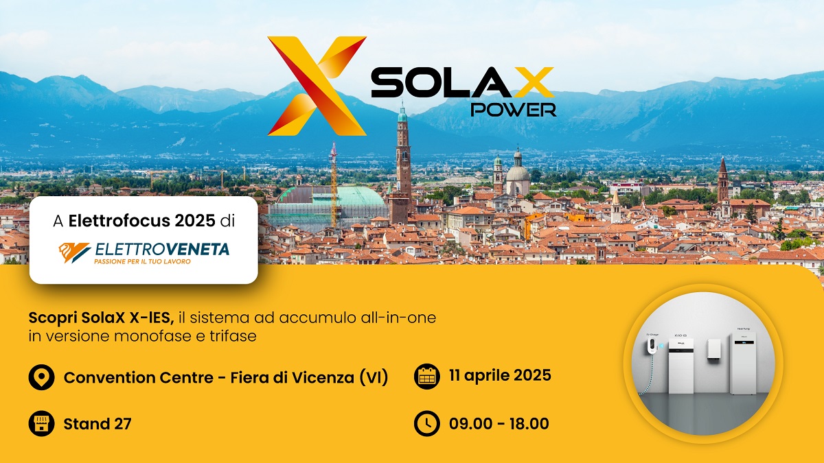SolaX Power a Elettrofocus 2025 con soluzioni innovative per l'energia solare