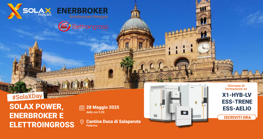 Rinnovabili • SolaX Power ed EnerBroker insieme in Sicilia per una giornata formativa dedicata al fotovoltaico