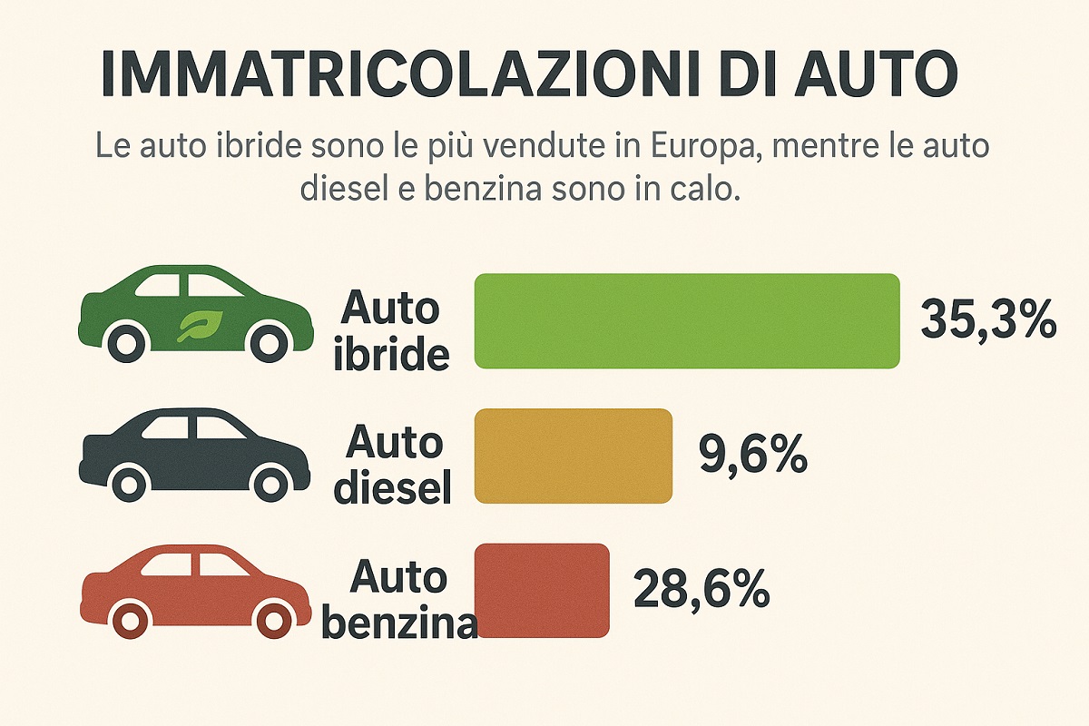 Immatricolazione auto, elettriche raggiungono 15,3% di quota mercato