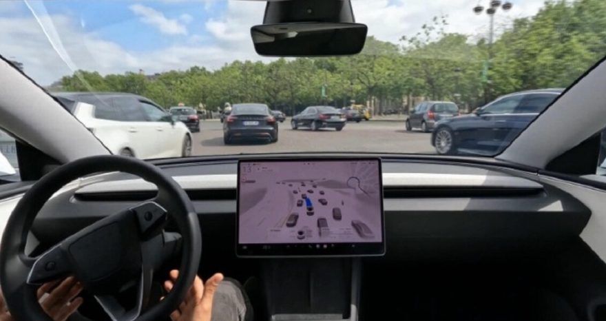 Rinnovabili • Tesla a guida autonoma sulle strade di Parigi: come funziona il Full Self-Driving?
