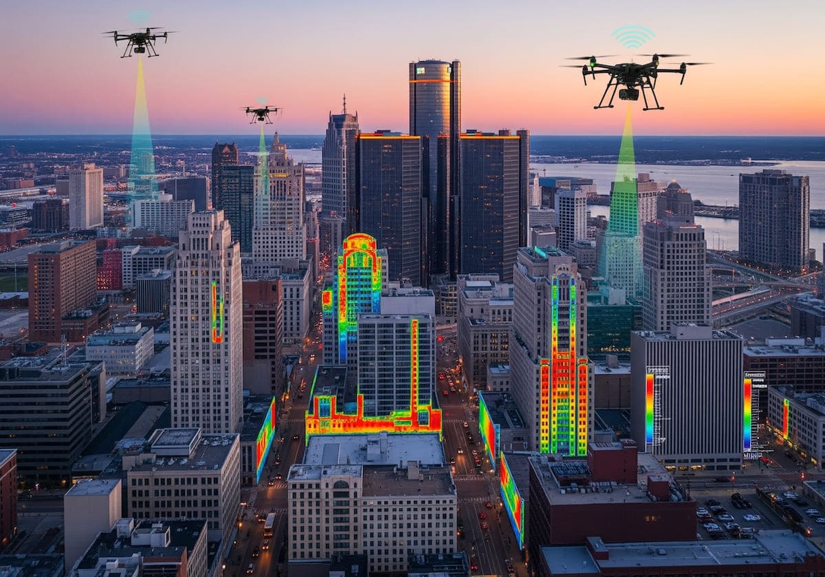 Rinnovabili • Quando il risparmio energetico degli edifici viene dai droni: il progetto del Michigan