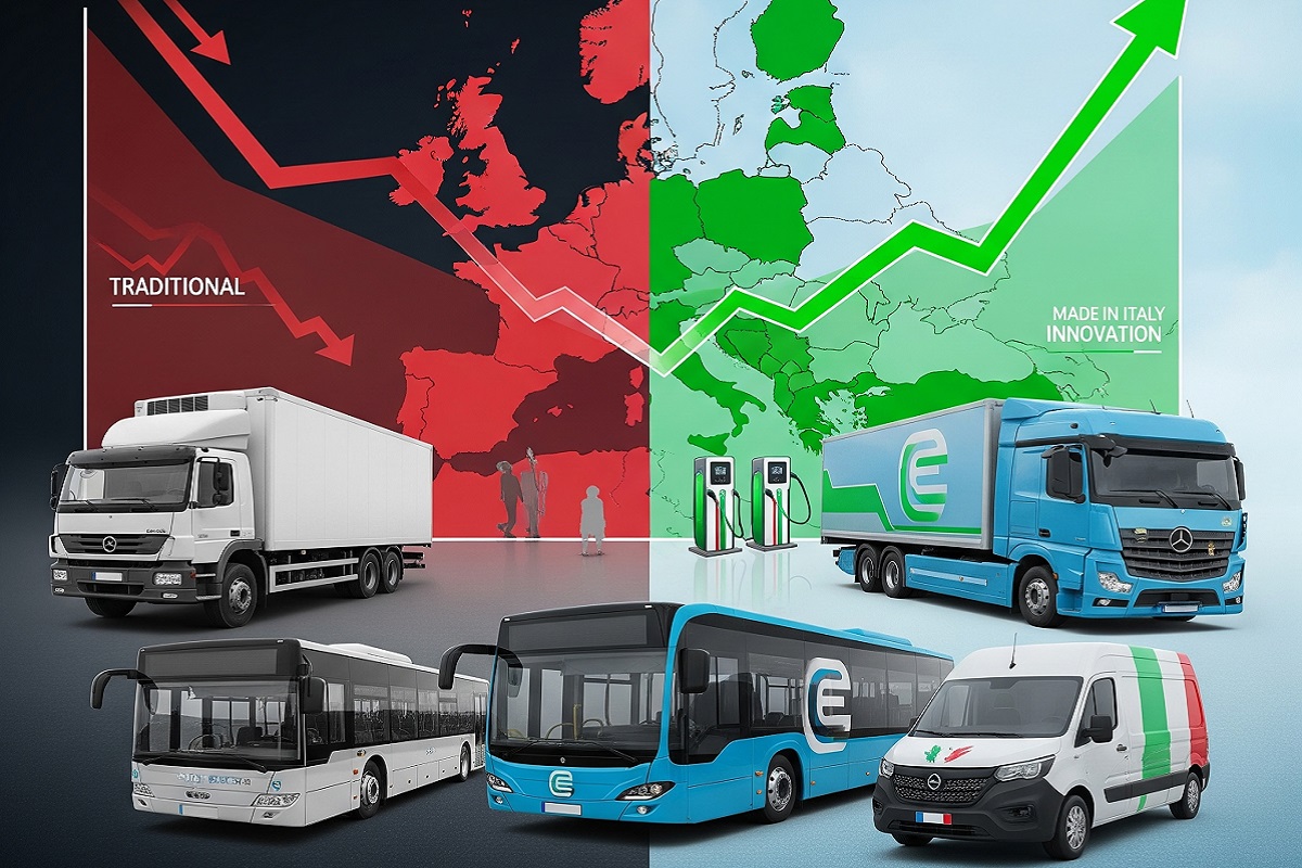Veicoli commerciali, bus e camion: mercato europeo in flessione, ma boom per l'elettrico. Italia compresa