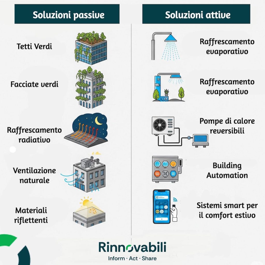 Raffrescamento urbano: soluzioni passive e attive per città più vivibili