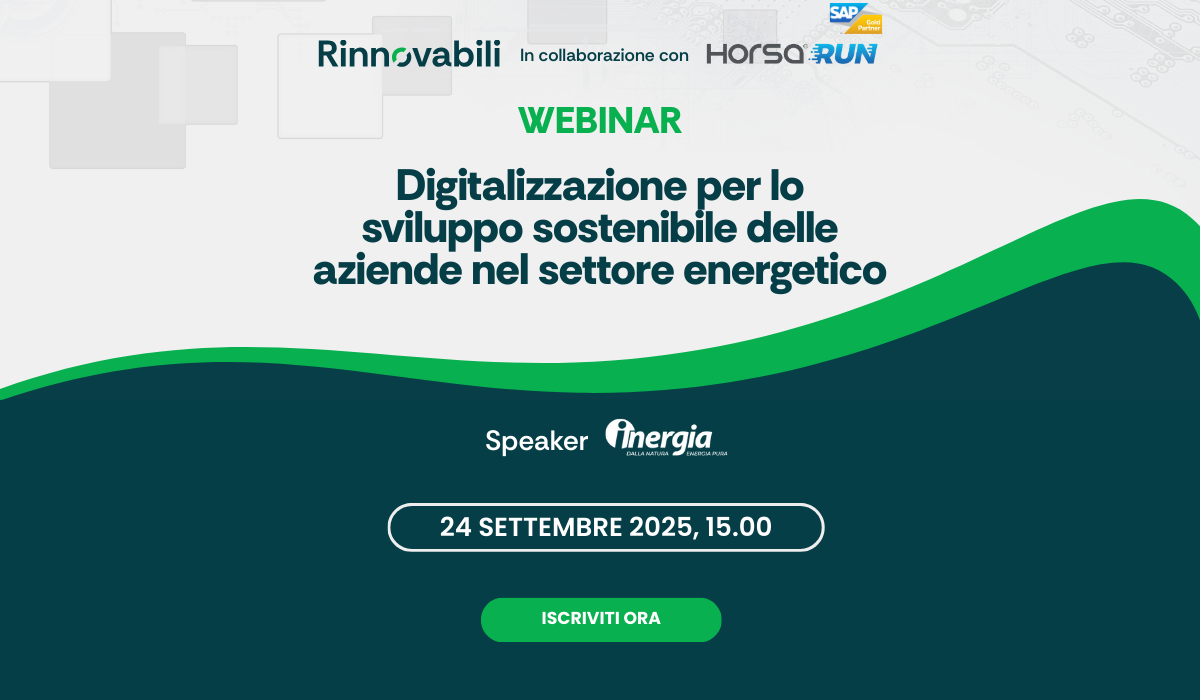 Digitalizzazione e sostenibilità per le imprese italiane: partecipa al webinar con Horsa Run abilitata SAP