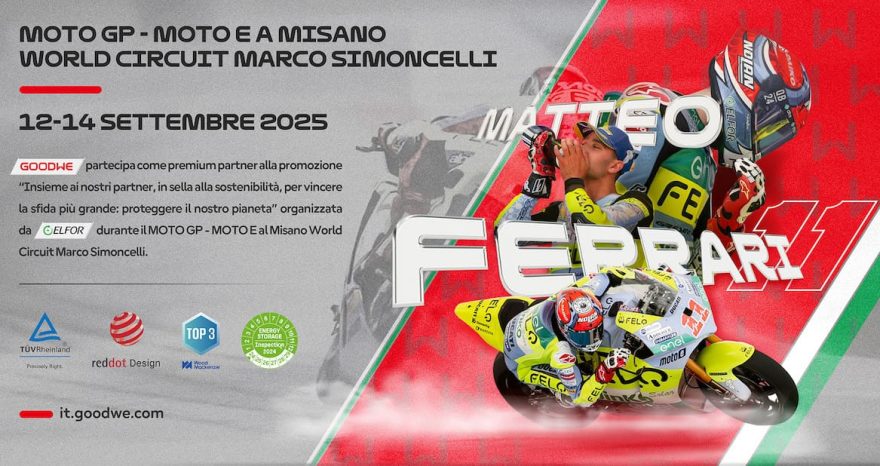 Rinnovabili • GoodWe partner premium al MOTO GP – MOTO E al Misano World Circuit Marco Simoncelli