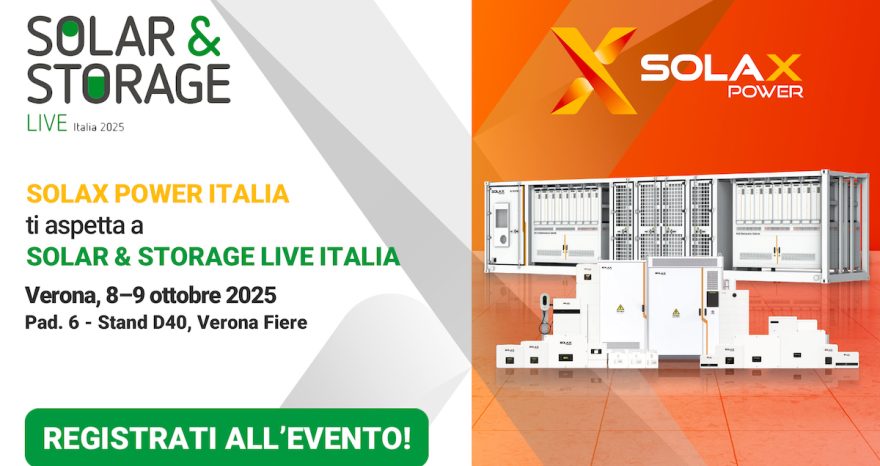 Rinnovabili • SolaX Power presenta a Solar & Storage Live di Verona le innovazioni per il futuro dell'energia