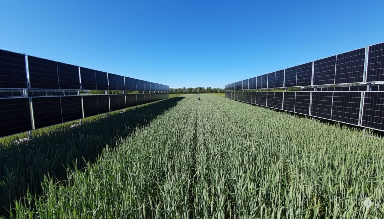 Agrivoltaico verticale, caso studio su un campo di grano