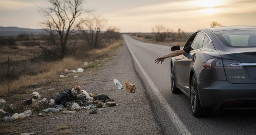 Rinnovabili • Lancio di rifiuti dall'auto: multa tra 1.188 e 18mila euro. Per i casi più gravi carcere fino a 7 anni
