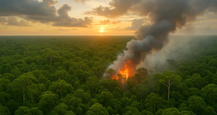 Rinnovabili • Emissioni di CO2: gli incendi in Amazzonia producono livelli record.