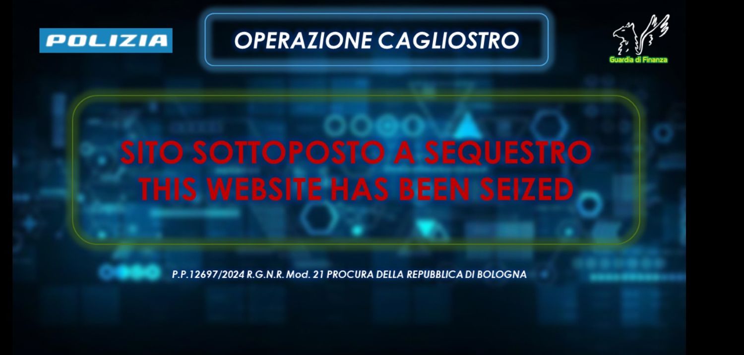 Maxi truffa nel fotovoltaico - l'homepage del sito oscurato.