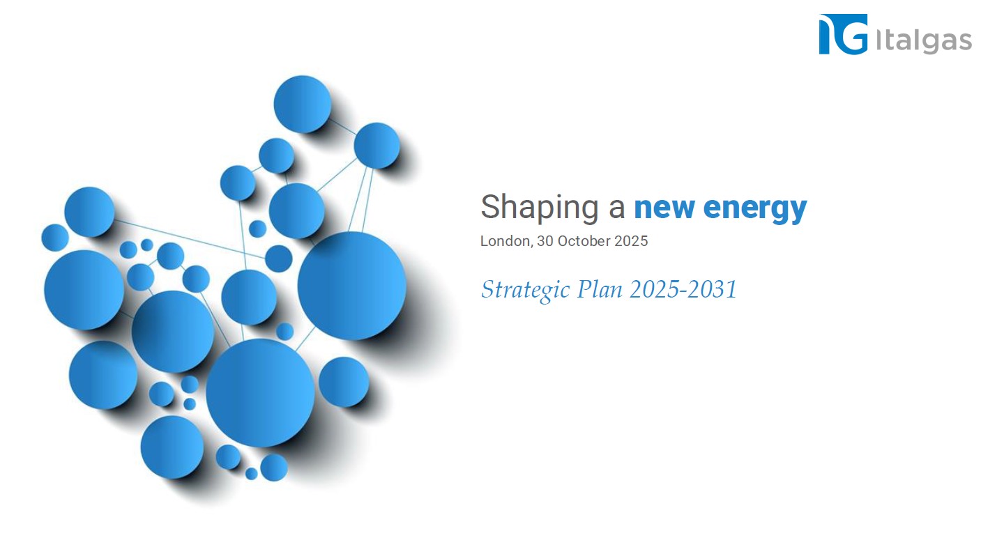 Italgas investe 16,5 miliardi nel nuovo piano 2025-2031: digitalizzazione e reti green al centro