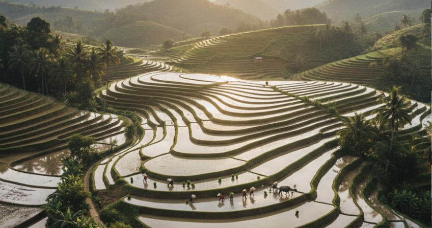 Rinnovabili • Paglia di riso, un rifiuto che trasforma in ricchezza l’economia agricola in Vietnam