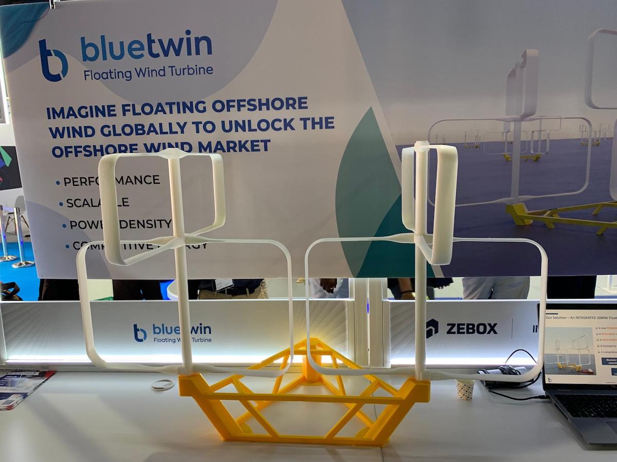 Turbina eolica offshore a doppio asse verticale, il prototipo di Bluetwin