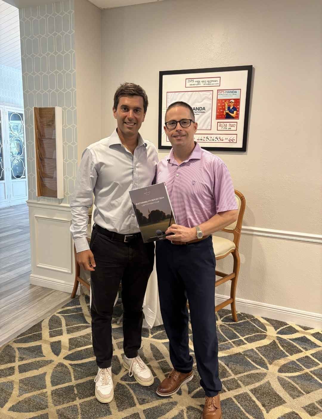 Matteo Spagnolo, CEO di Rinnovabili — Kevin Caldabaugh, General Manager di Lost City Golf Club