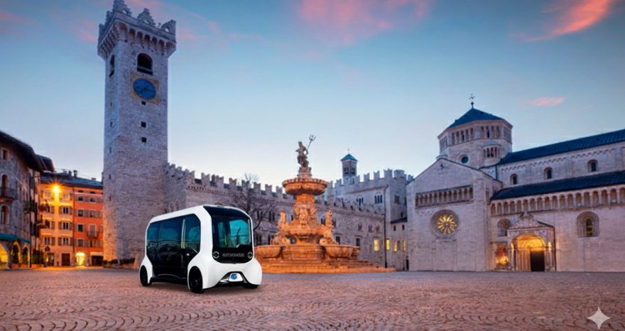 Rinnovabili • Bus a guida autonoma a Trento: la sperimentazione punta a tagliare 92% di emissioni CO2