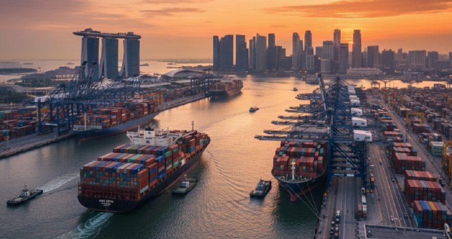 Rinnovabili • Il porto di Singapore lancia il metanolo verde per decarbonizzare il trasporto marittimo