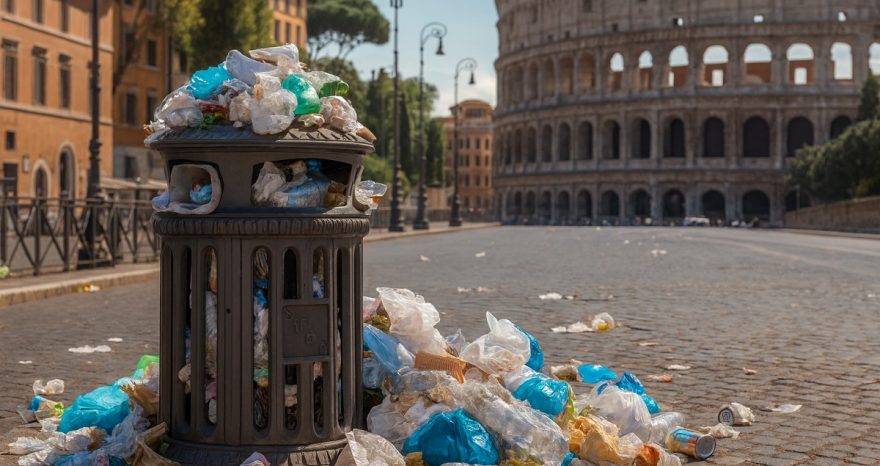 Rinnovabili • Rifiuti a Roma: la differenziata dei cestini urbani