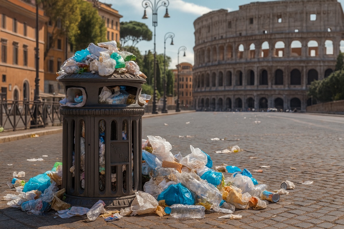 Rifiuti a Roma: via alla differenziata dei cestini urbani