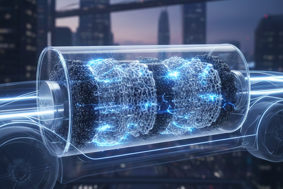 Una batteria senza anodo potrebbe raddoppiare l'autonomia delle auto elettriche. Se le attuali batterie agli ioni di litio hanno permesso la diffusione dei primi modelli di BEV, il limite fisico della densità energetica, cioè l'autonomia, sta spingendo la ricerca internazionale verso soluzioni sempre più efficienti. Una delle più interessanti arriva dalla Corea del Sud, dove un team di scienziati ha presentato un prototipo di batteria senza anodo in grado di superare i 1.200 Wh/L, (la densità energetica volumetrica) quasi il doppio rispetto ai circa 650 Wh/L delle celle standard attuali. Cosa significa senza anodo In una batteria tradizionale ci sono due poli tra cui si muove l'energia: il catodo e l'anodo. L'anodo occupa spazio e aggiunge peso, ma serve solo come scaffale per ospitare gli ioni di litio. Nelle batterie senza anodo, quel contenitore di grafite viene eliminato e la batteria diventa molto più piccola e leggera a parità di energia contenuta Addio all’anodo nelle batterie: stesso spazio più energia Il concetto di batteria senza anodo elimina una delle componenti più ingombranti e pesanti della cella tradizionale. In un sistema convenzionale, gli ioni di litio si muovono tra il catodo e un anodo, mentre in questa configurazione di batteria senza anodo, durante la prima carica, gli ioni di litio migrano dal catodo e si depositano direttamente su un collettore di corrente in rame, formando uno strato di litio metallico. Questa architettura permette di eliminare il materiale ospite dell'anodo, riducendo volume e peso del pacco batteria. È come se un'auto a benzina consentisse una quantità doppia di carburante, ma senza aumentare le dimensioni del carburante. Superare lo scoglio dei dendriti: cosa sono? Fino ad oggi, il limite principale delle batterie al litio metallico è stata la formazione dei dendriti, formazioni aghiformi di litio che crescono durante i cicli di carica/scarica, rischiando di perforare il separatore e causare cortocircuiti o incendi. La soluzione coreana, pubblicata sulla rivista scientifica Advanced Materials, si basa su un framework polimerico reversibile arricchito con nanoparticelle d'argento. Questo supporto guida il deposito del litio in modo uniforme, impedendo la crescita disordinata dei dendriti. A completare l'innovazione è un nuovo elettrolita progettato ad hoc che crea uno strato protettivo ultra-sottile sulla superficie del litio, agendo come una sorta di