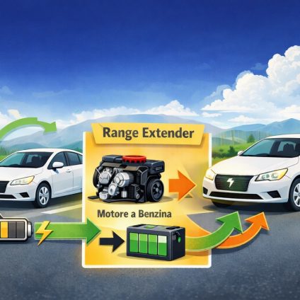 Rinnovabili • Che cos'è l'auto range extender? L'elettrica con un po' di motore termico
