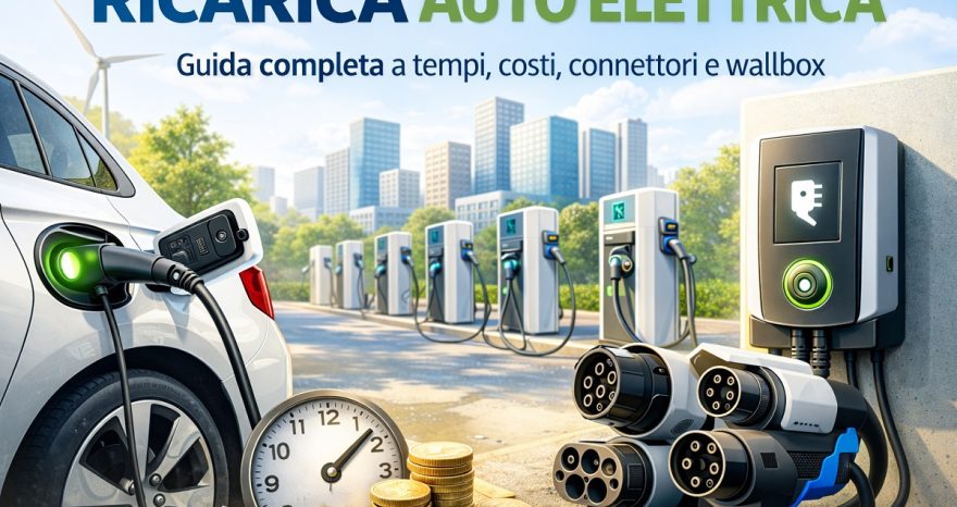 Rinnovabili • Ricarica auto elettrica: guida completa a tempi, costi, connettori e wallbox