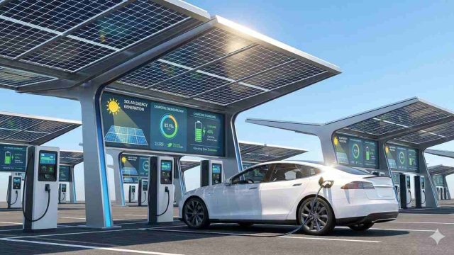 Rinnovabili • Stazioni di ricarica fotovoltaiche: come progettarle secondo l’IEA