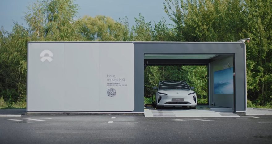 Rinnovabili • Battery swap, il metodo miracoloso di NIO: ecco come funziona