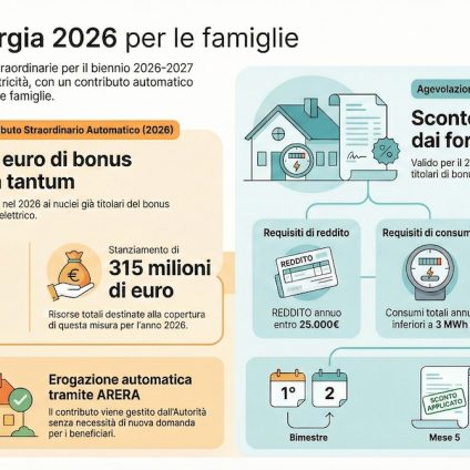 Rinnovabili • Bonus Energia 2026: chi avrà diritto ai 115 € e chi allo sconto in bolletta?