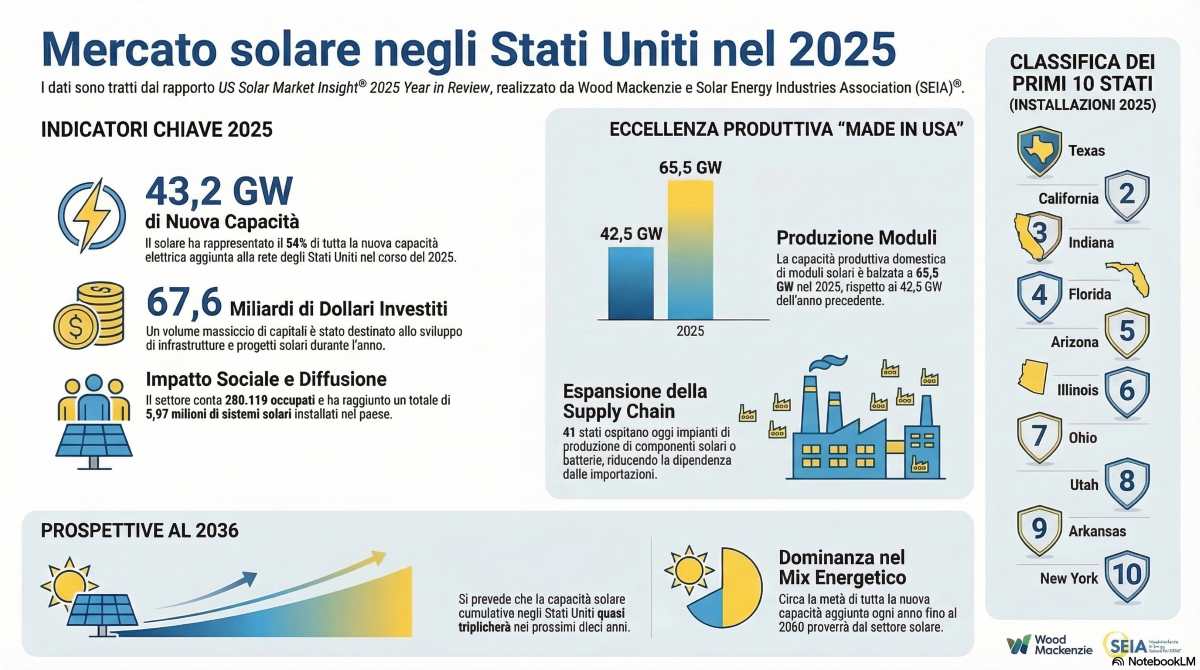 Mercato solare negli Stati Uniti 2025