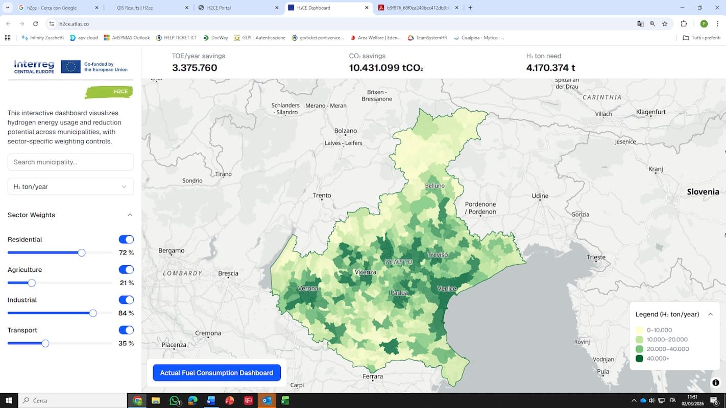 Una piattaforma GIS per guidare la transizione all’idrogeno