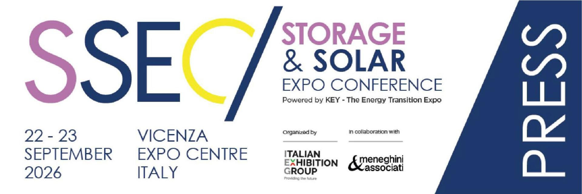 IEG presenta SSEC – Storage & Solar Expo Conference in fiera a Vicenza il 22-23 settembre 2026
