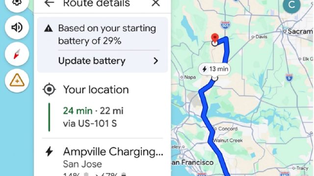 Rinnovabili • Google Maps si aggiorna per le auto elettriche: calcolo dei consumi e soste di ricarica con l'IA