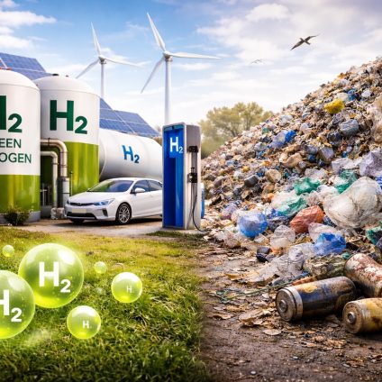 Rinnovabili • Dai rifiuti in plastica e batterie esauste, la trasformazione in idrogeno verde: la scoperta