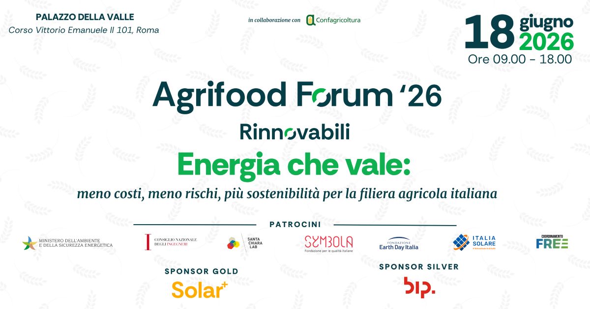 Rinnovabili • Agrifood Forum 2026 Locandina Evento