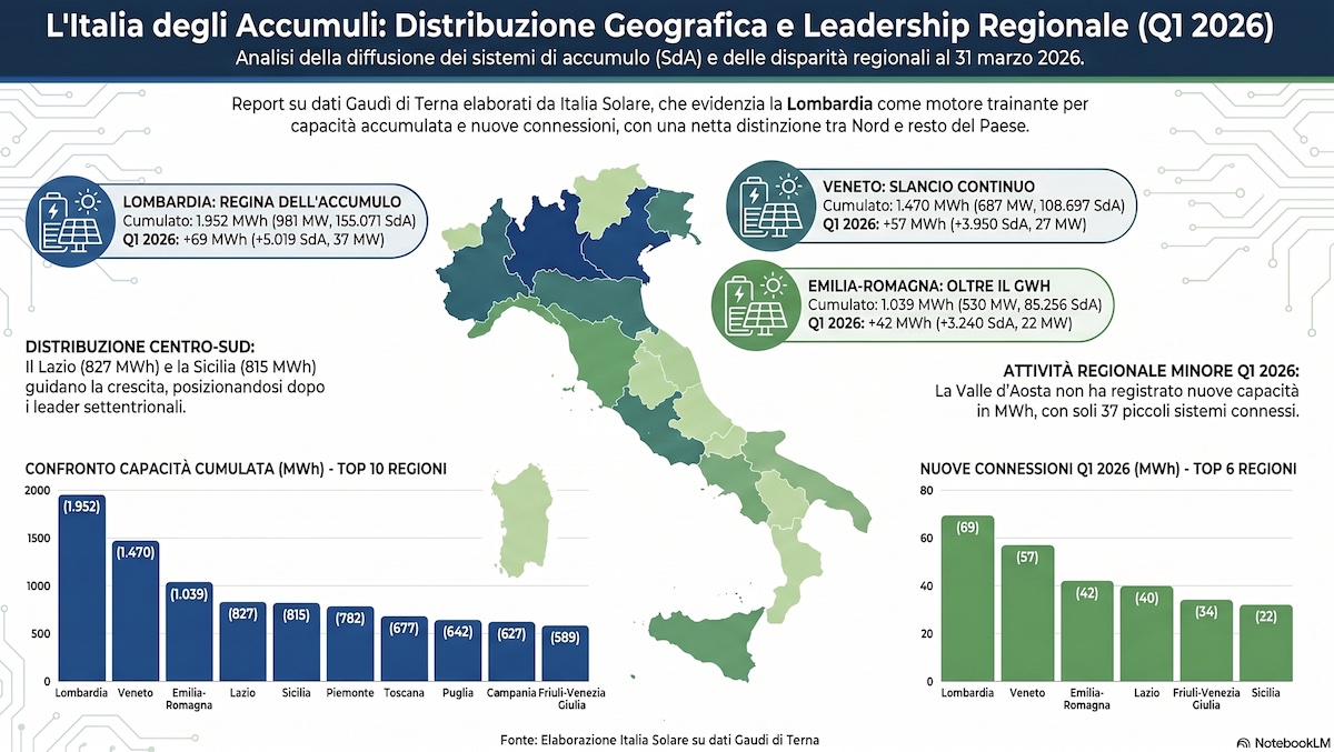 Rinnovabili • Sistemi di accumulo, l’Italia tocca i 18,8 GWh. Ecco la mappa dello storage